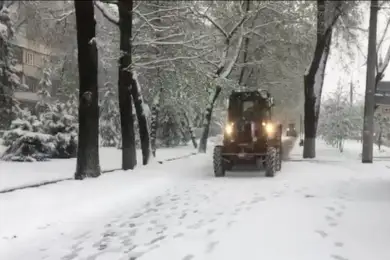 В Алматы выпал снег, в горных районах до 12 см 
