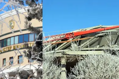 Здание МИД Казахстана после демонтажа стройобъекта не пострадало - фото, видео 