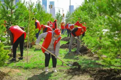 «Народная партия Казахстана» поддержала республиканскую акцию и посадила деревья 