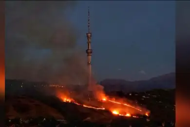 Большой пожар на Кок-Тобе ликвидировали - видео 