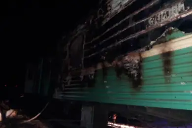 Багажный вагон полностью сгорел из-за газбаллона в РК 