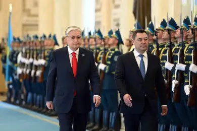 В Акорде прошла церемония встречи Президентов Казахстана и Кыргызстана 