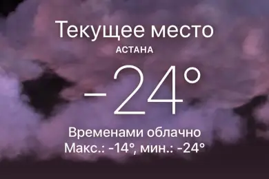 Погода по Казахстану на 30 января 