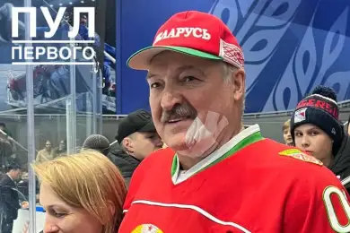 Лукашенко ударили клюшкой по лицу - видео 