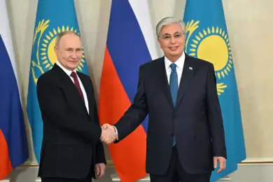Президент Казахстана поздравил Владимира Путина 