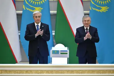 Президенты Казахстана и Узбекистана приняли участие в церемонии запуска совместных проектов 