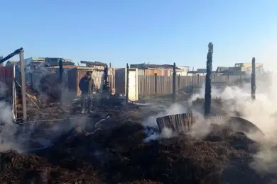 В частном доме Кокшетау сгорел сарай 