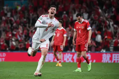 Дания выходит в плей-офф Евро после разгрома России 