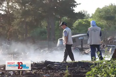 Как горели леса в области Абай 