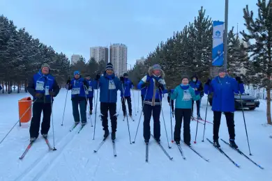 Члены ДПК «Ак жол» провели зимний лыжный марафон 