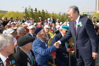 Поздравление Главы государства Касым-Жомарта Токаева с Днем Победы 