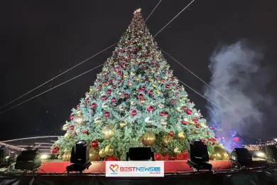 В Астане зажгли самую большую ёлку