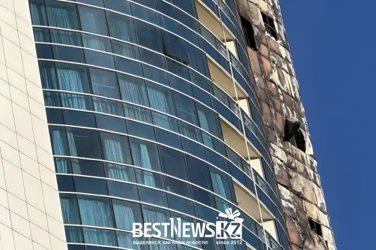 Аким Астаны встретился с жильцами горевшего небоскреба в Астане