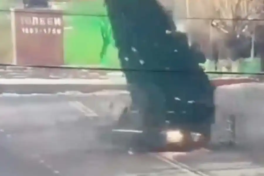 Протаранил ёлку в Сарыагаше: водителя установили 