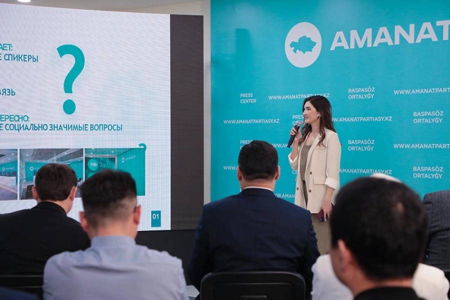 Логотип Bestnews.kz разместили в новом пресс-центре партии «AMANAT» 