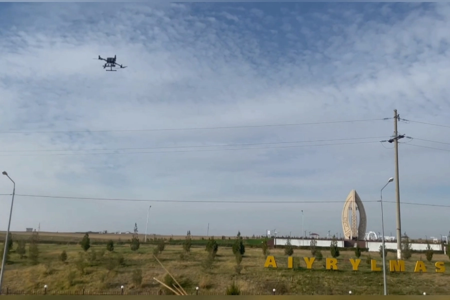 В Туркестанской области начали с воздуха ловить нарушителей ПДД 
