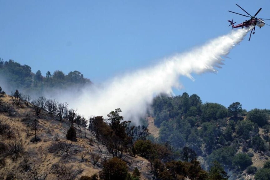 На дымящую гору Кокшетау сбросили 75 тонн воды - фото 