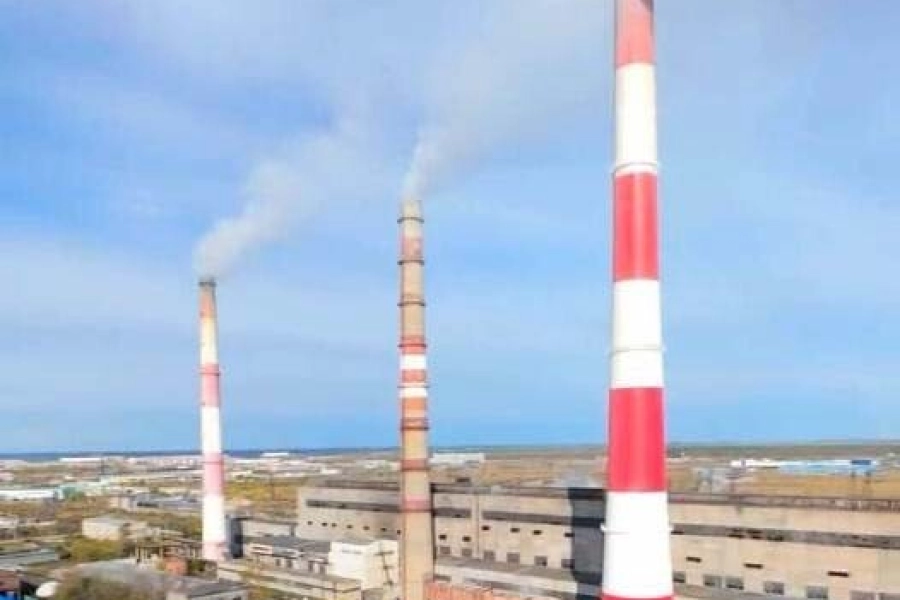 На ТЭЦ-2 в Петропавловске запустили новую трубу 