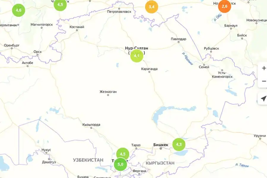 Яндекс начал оценивать уровень самоизоляции жителей городов Казахстана 