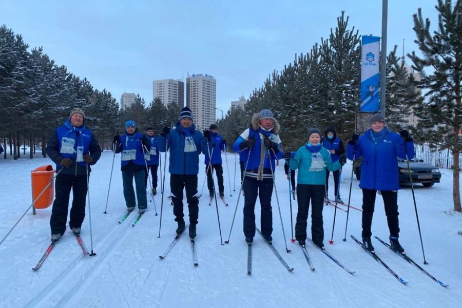 Члены ДПК «Ак жол» провели зимний лыжный марафон 