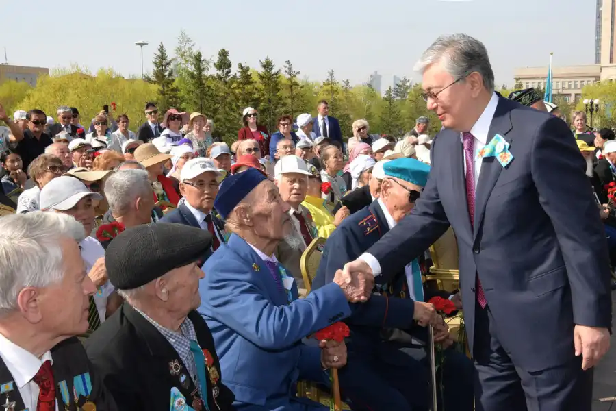 Поздравление Главы государства Касым-Жомарта Токаева с Днем Победы 